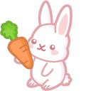 Kawaii White Bunny and Carrot pointer