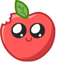 Kawaii Worm and Apple cursor