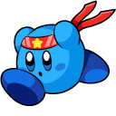 Kirby Blue Kirby and Red Apples cursor