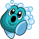 Kirby Bubble Head and Blue Bubbles cursor