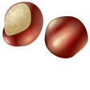 Autumn Red Maple Leaf and Chestnut cursor