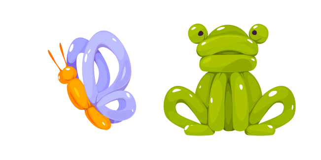 Balloon Butterfly and Frog