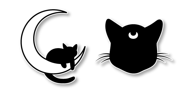 Black Cat and White Moon