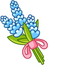 Blue Swallow and Hyacinth Flowers pointer