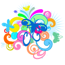 Frutiger Metro Butterflies and Colorful Swirls cursor