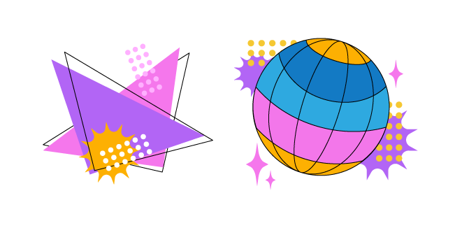 Frutiger Metro Shapes and Disco Ball