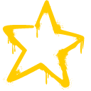 Graffiti Green Arrow and Yellow Star cursor