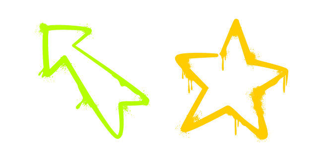 Graffiti Green Arrow and Yellow Star