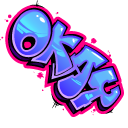 Graffiti Okay and Music Inscription pointer