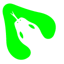 Green and White Snake pointer