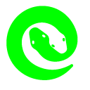Green and White Snake cursor