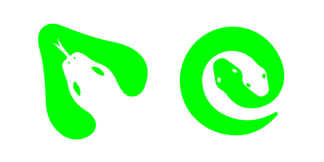 Green and White Snake