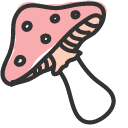 Hand-Drawn Mushroom cursor