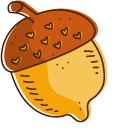 Hand Drown Conifer Cone and Acorn cursor