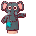 Lion and Elephant Finger Puppets cursor