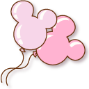 Mickey Mouse Shaped Balloons and Ice Cream cursor
