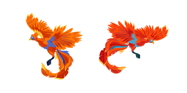 Orange and Red Phoenixes