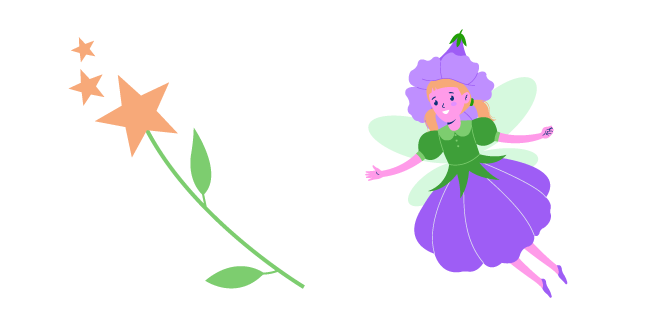 Purple Fairy and Flower Wand