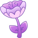 Purple Leaf and Flower cursor