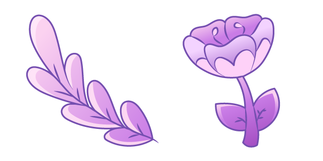 Purple Leaf and Flower