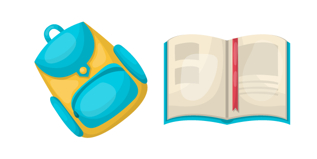 School Backpack and Book