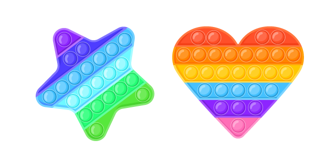 Star and Heart Pop-It Toys