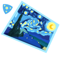The Starry Night Vincent van Gogh pointer