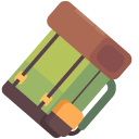 Travel Backpack and Map cursor
