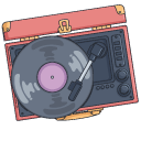 Vinyl Record and Gramophone cursor