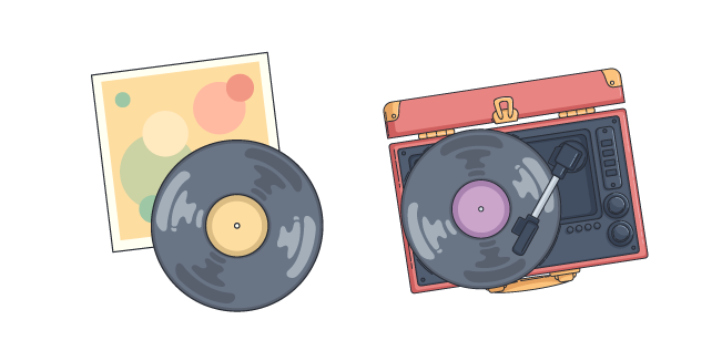 Vinyl Record and Gramophone
