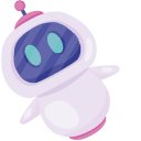 White and Purple Robots pointer