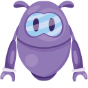 White and Purple Robots cursor