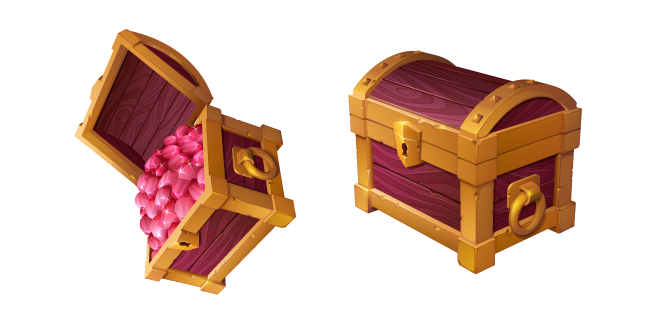Wooden Chest with Rubies