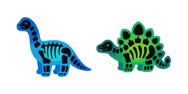 X-Ray Dinosaurs' Silhouettes