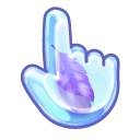 Materials Glass with a Feather cursor