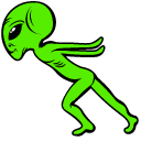 Area 51 Alien Naruto Run pointer