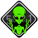 Area 51 Alien Naruto Run cursor