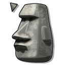 Moai Stone Face Thinking Meme pointer
