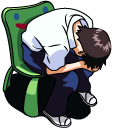 Shinji Ikari in Chair Meme cursor
