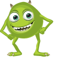 Two Eyed Mike Wazowski Meme cursor