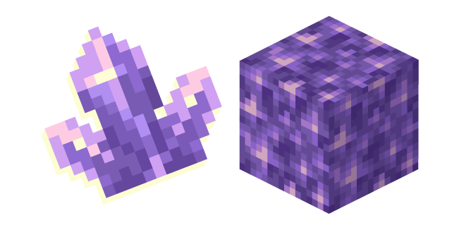 Minecraft Amethyst Block and Cluster