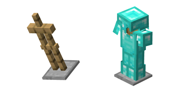 Minecraft Armor Stand and Diamond Armor 