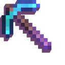 Minecraft Bedrock and Enchanted Diamond Pickaxe pointer