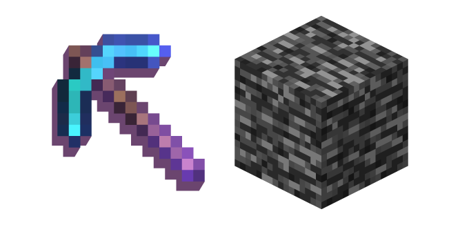 Minecraft Bedrock and Enchanted Diamond Pickaxe