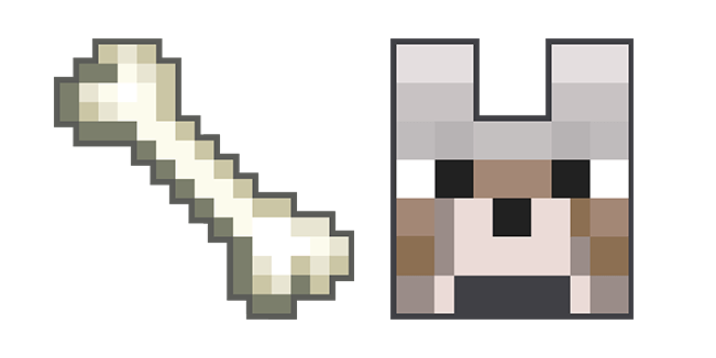 Minecraft Bone and Wolf