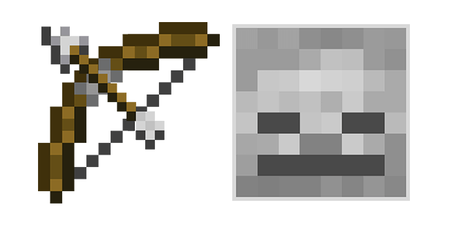 Minecraft Bow and Skeleton