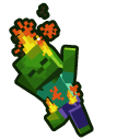 Minecraft Burning Baby Zombie and Chicken Jockey pointer