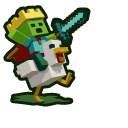 Minecraft Burning Baby Zombie and Chicken Jockey cursor