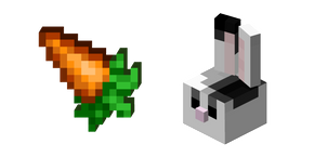 Minecraft Carrot and Rabbit
