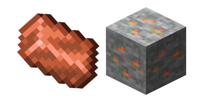 Minecraft Copper Ore and Copper Ingot